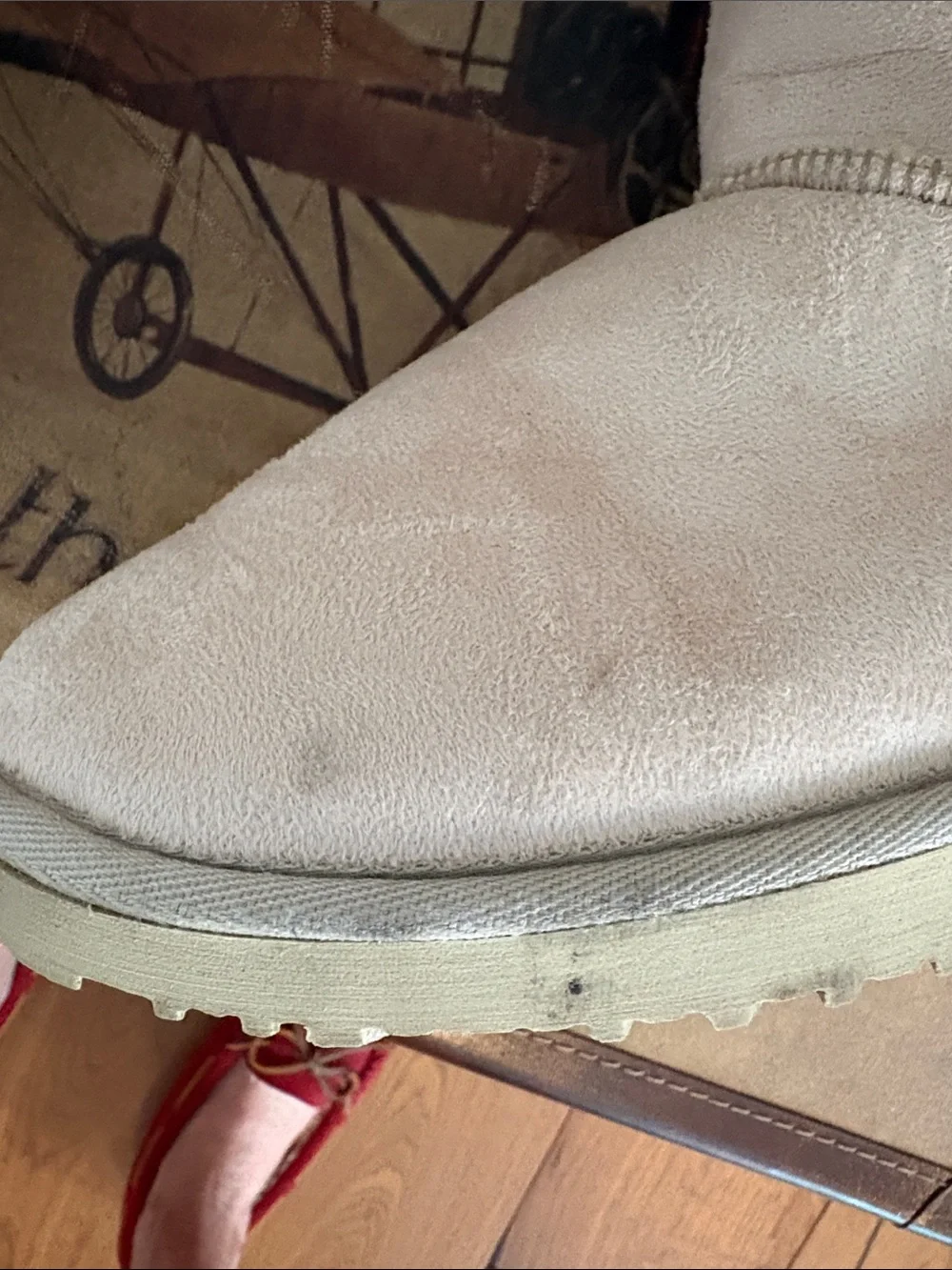 UGG Women's Button Short Boots Cream Colored